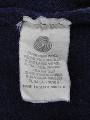 藏青色/红色/白色菱形花纹开衫