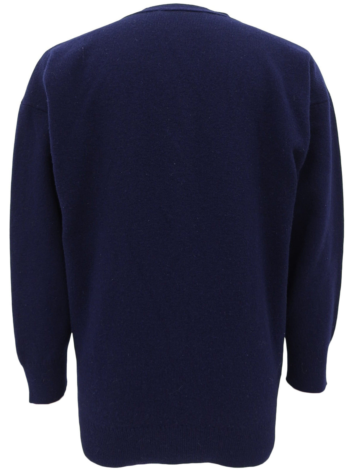 Argyle pattern cardigan in navy/red/white