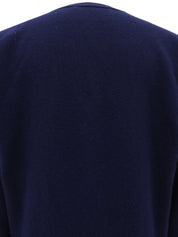 Argyle pattern cardigan in navy/red/white