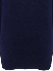 藏青色/红色/白色菱形花纹开衫