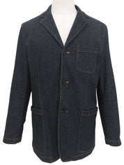 デニムテーラードジャケット ネイビー