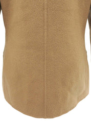 デザインポケットノーカラージャケット キャメル