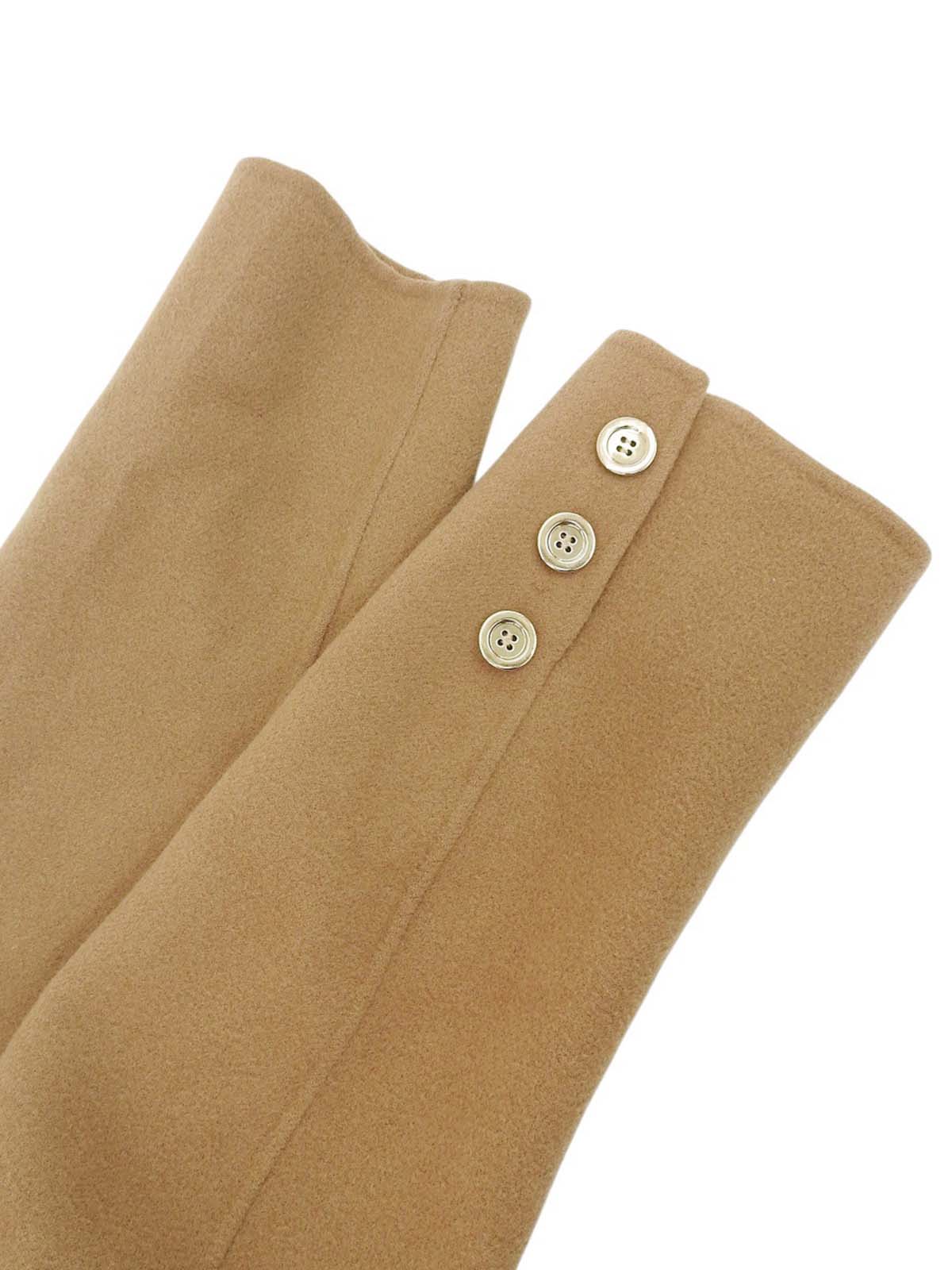 デザインポケットノーカラージャケット キャメル