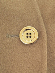 デザインポケットノーカラージャケット キャメル