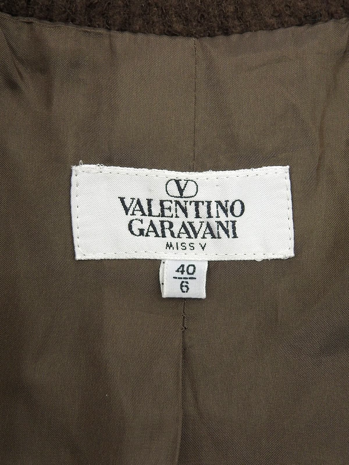 ウールロゴボタンロングコート ブラウン