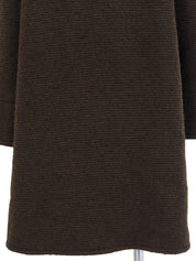 ウールロゴボタンロングコート ブラウン