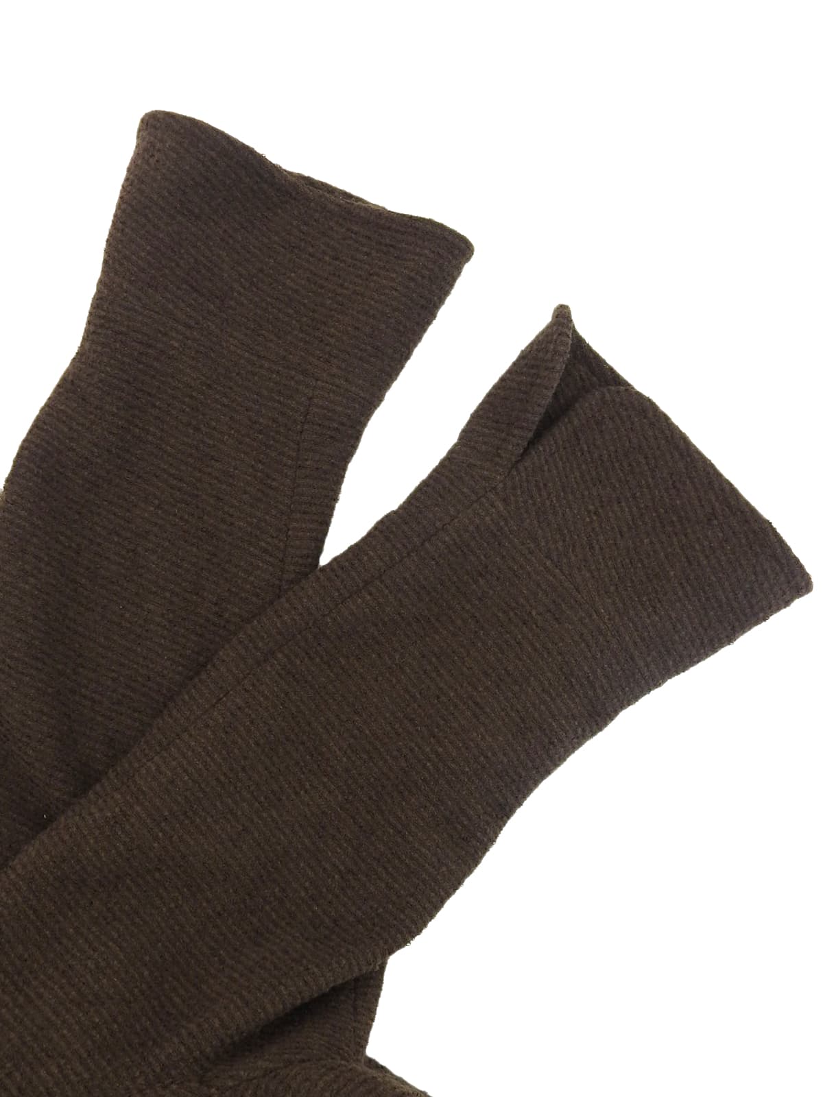 ウールロゴボタンロングコート ブラウン