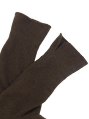 ウールロゴボタンロングコート ブラウン