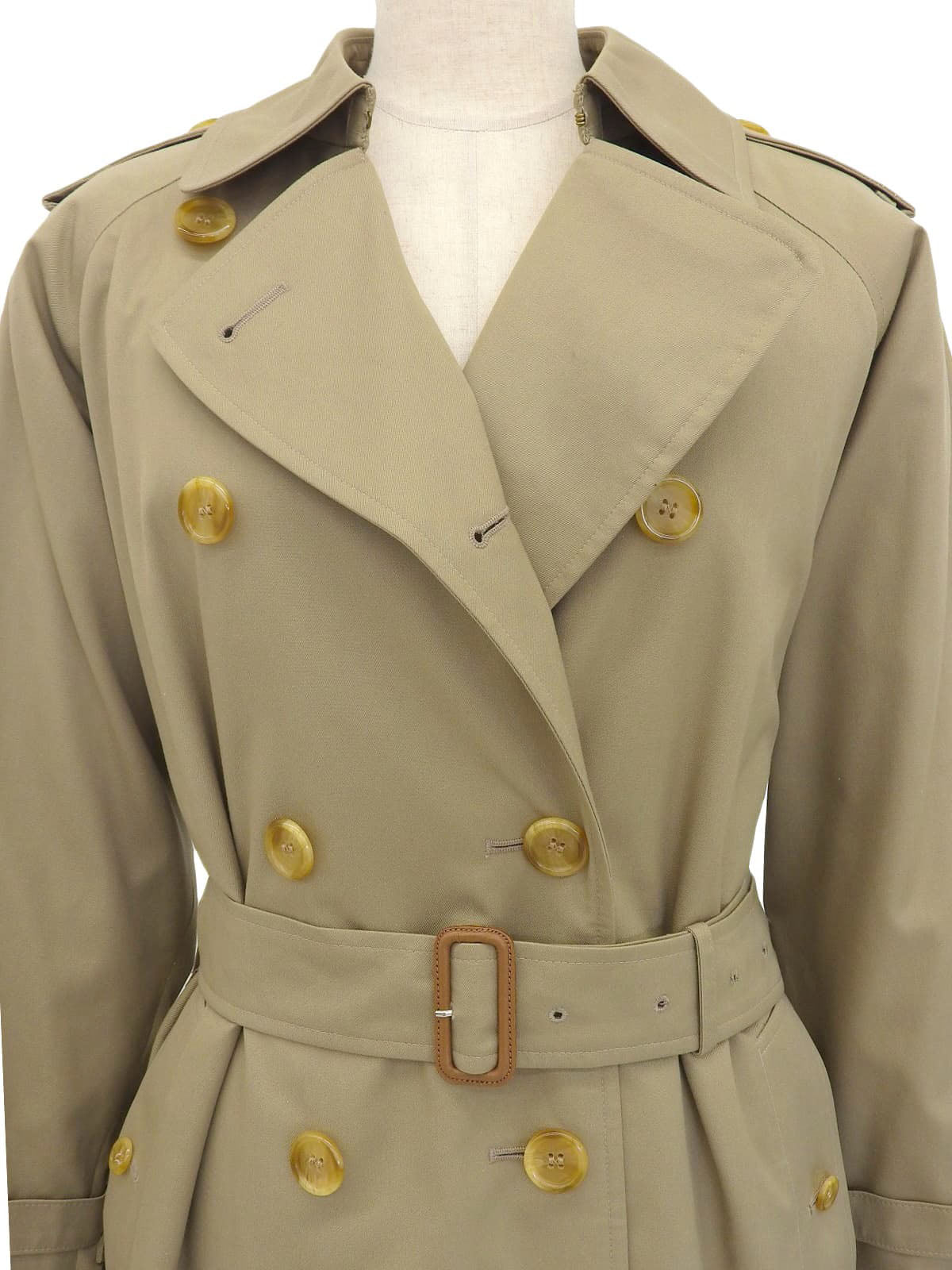 ノバチェックライニングトレンチコート ベージュ