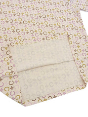 C Macadam Pattern Short Sleeve T-Shirt Ivory