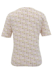 C Macadam Pattern Short Sleeve T-Shirt Ivory