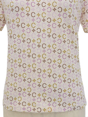 C Macadam Pattern Short Sleeve T-Shirt Ivory