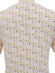 C Macadam Pattern Short Sleeve T-Shirt Ivory