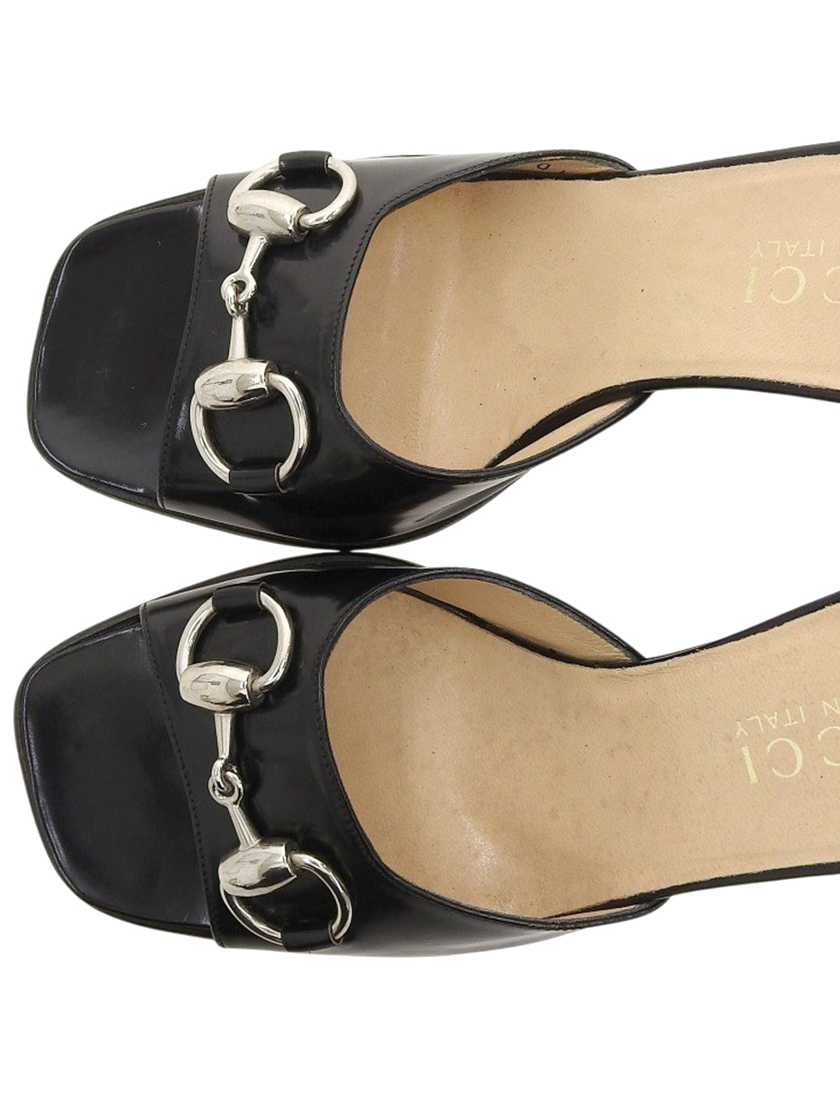 Horsebit Plate Lace-Up Sandals in Black