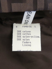 FF Zucca Pattern Fur Blouson Dark Brown