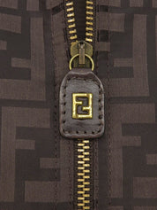 FF Zucca Pattern Fur Blouson Dark Brown