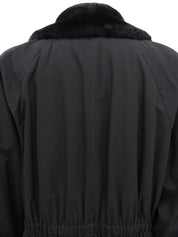 Boar Drawstring Coat Black