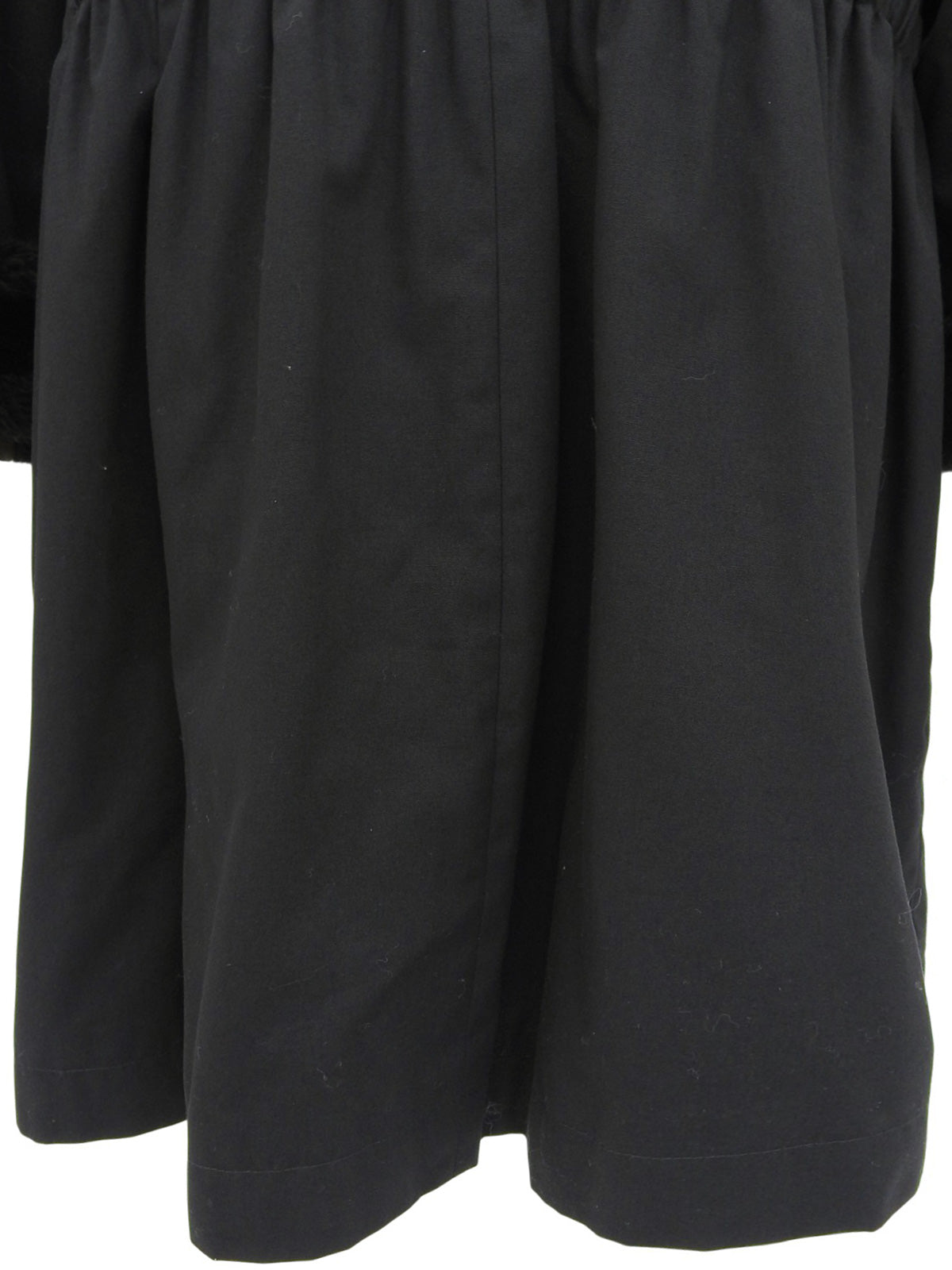 ボアドローストリングコート ブラック