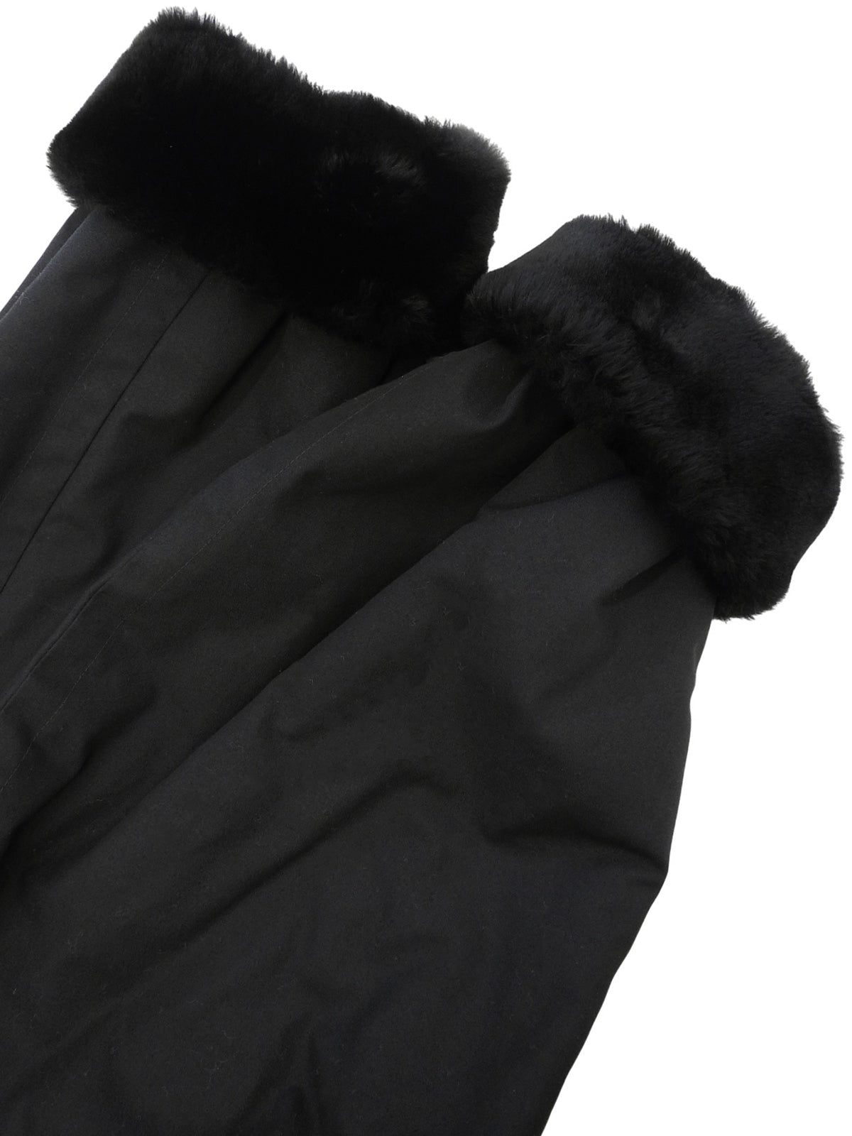 ボアドローストリングコート ブラック