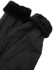 ボアドローストリングコート ブラック