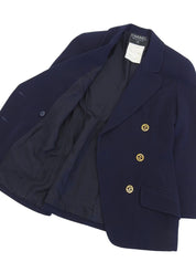 1995年製ウールCCマークボタンジャケット ネイビー