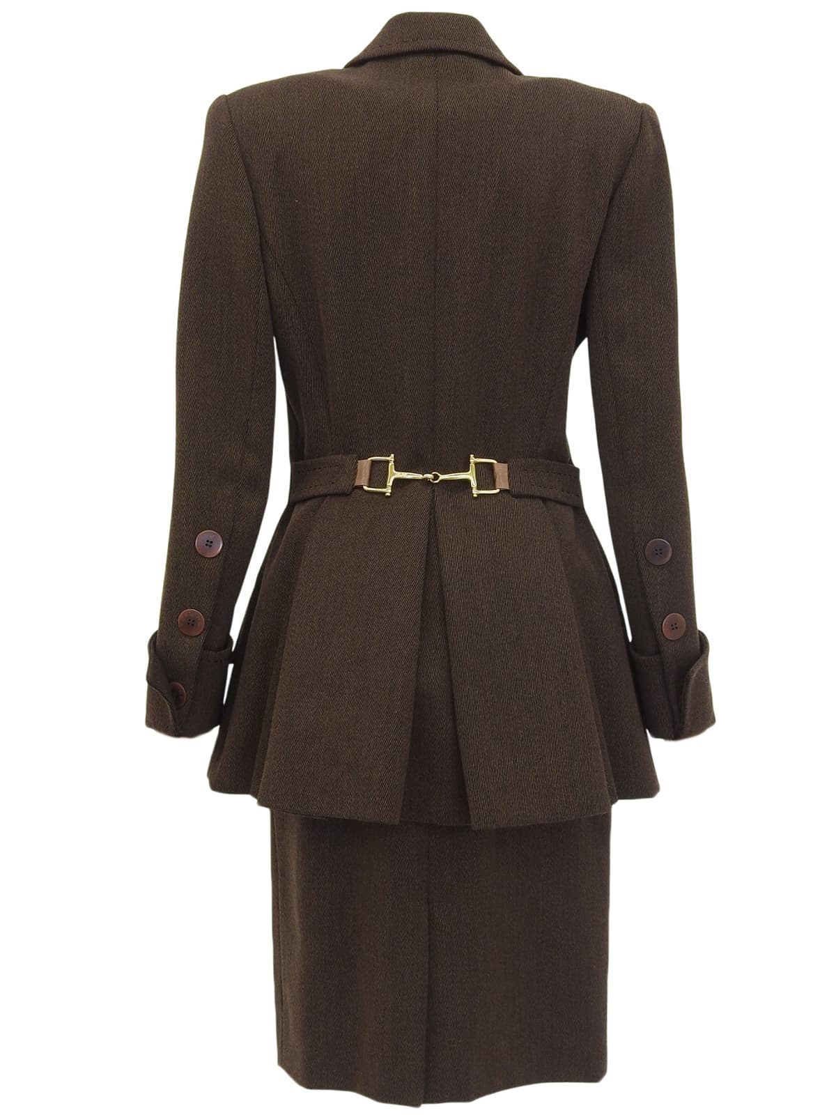 ウールロゴボタンセットアップ ブラウン