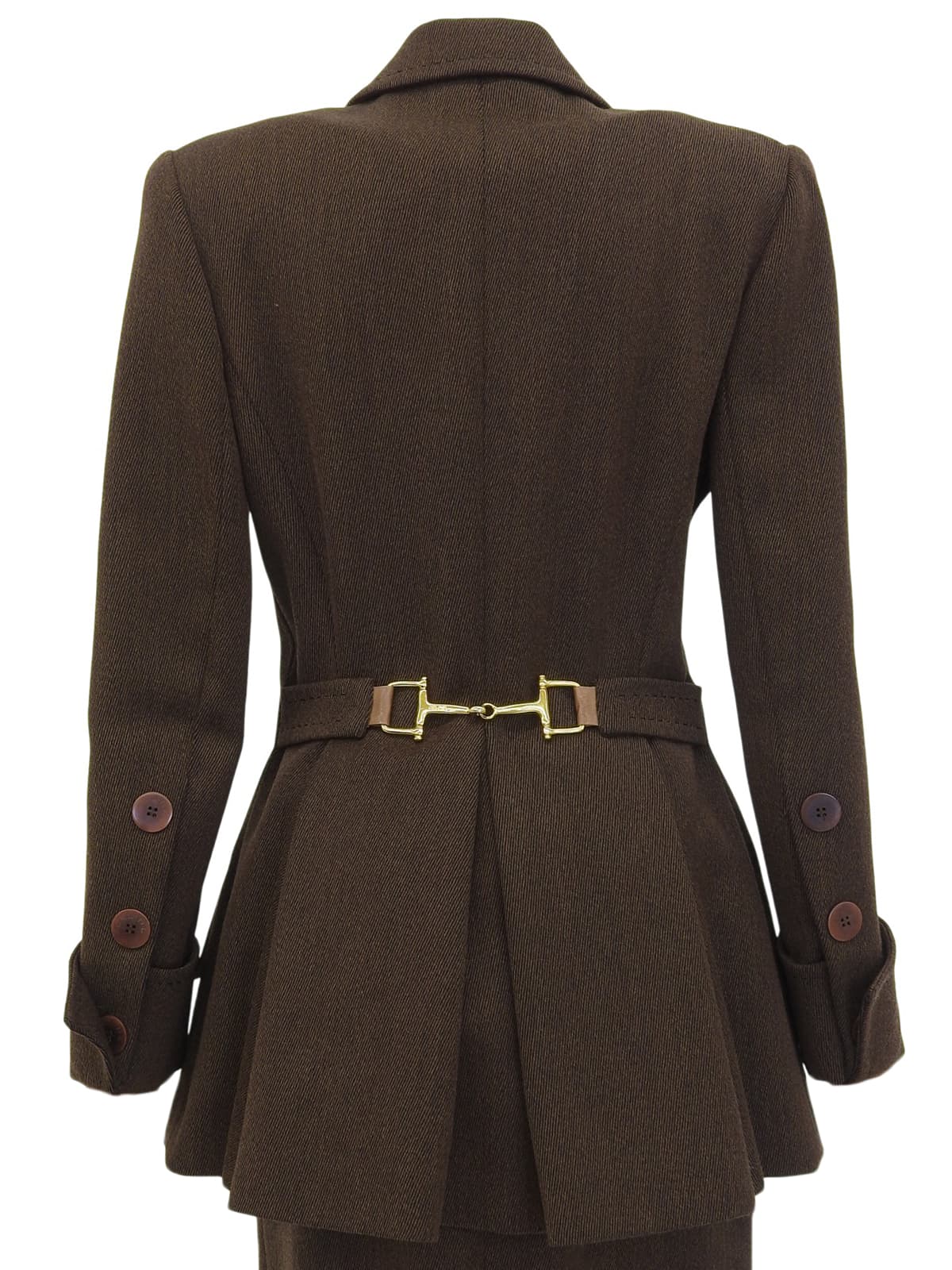 ウールロゴボタンセットアップ ブラウン