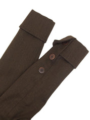 ウールロゴボタンセットアップ ブラウン