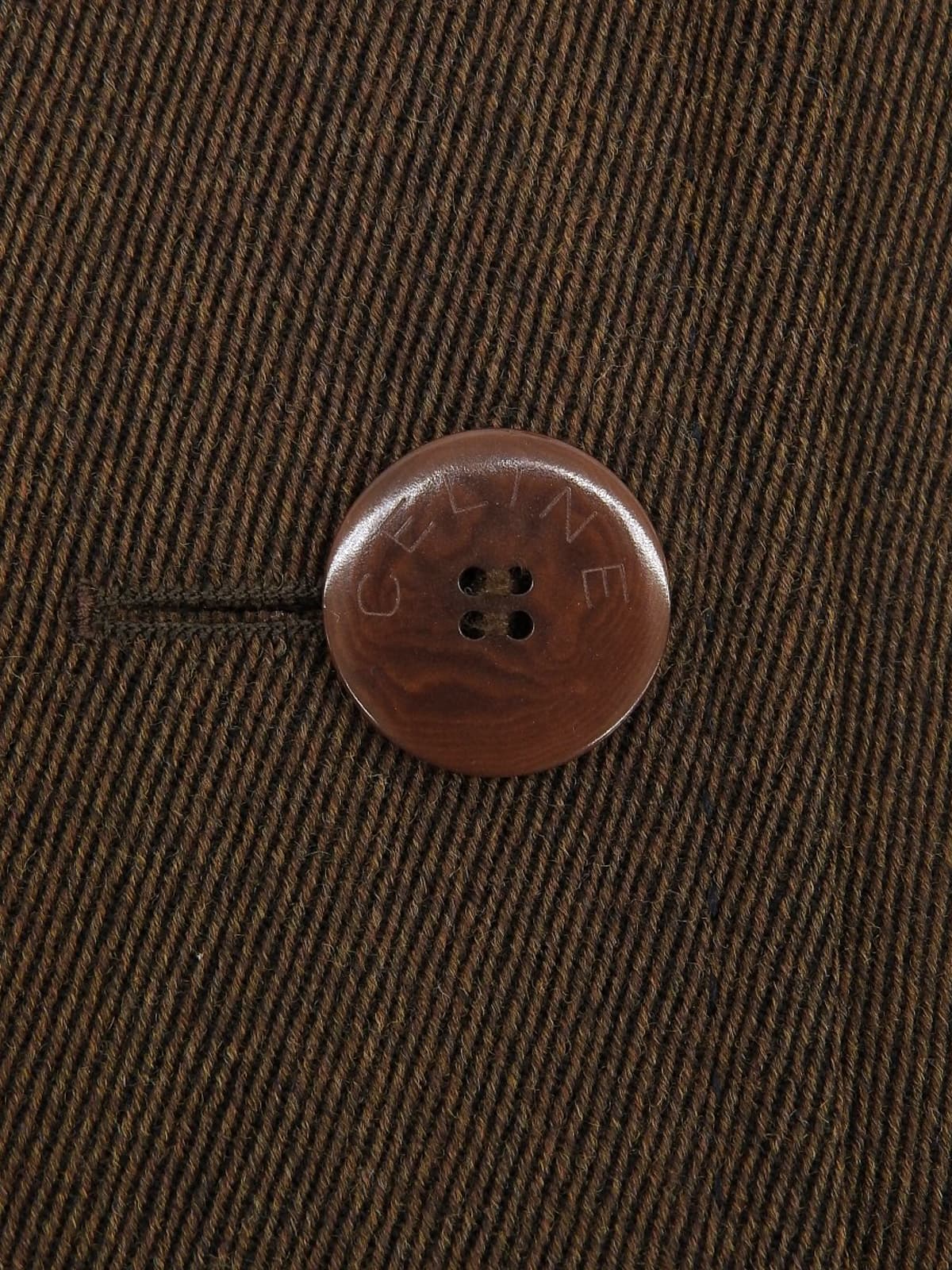 ウールロゴボタンセットアップ ブラウン