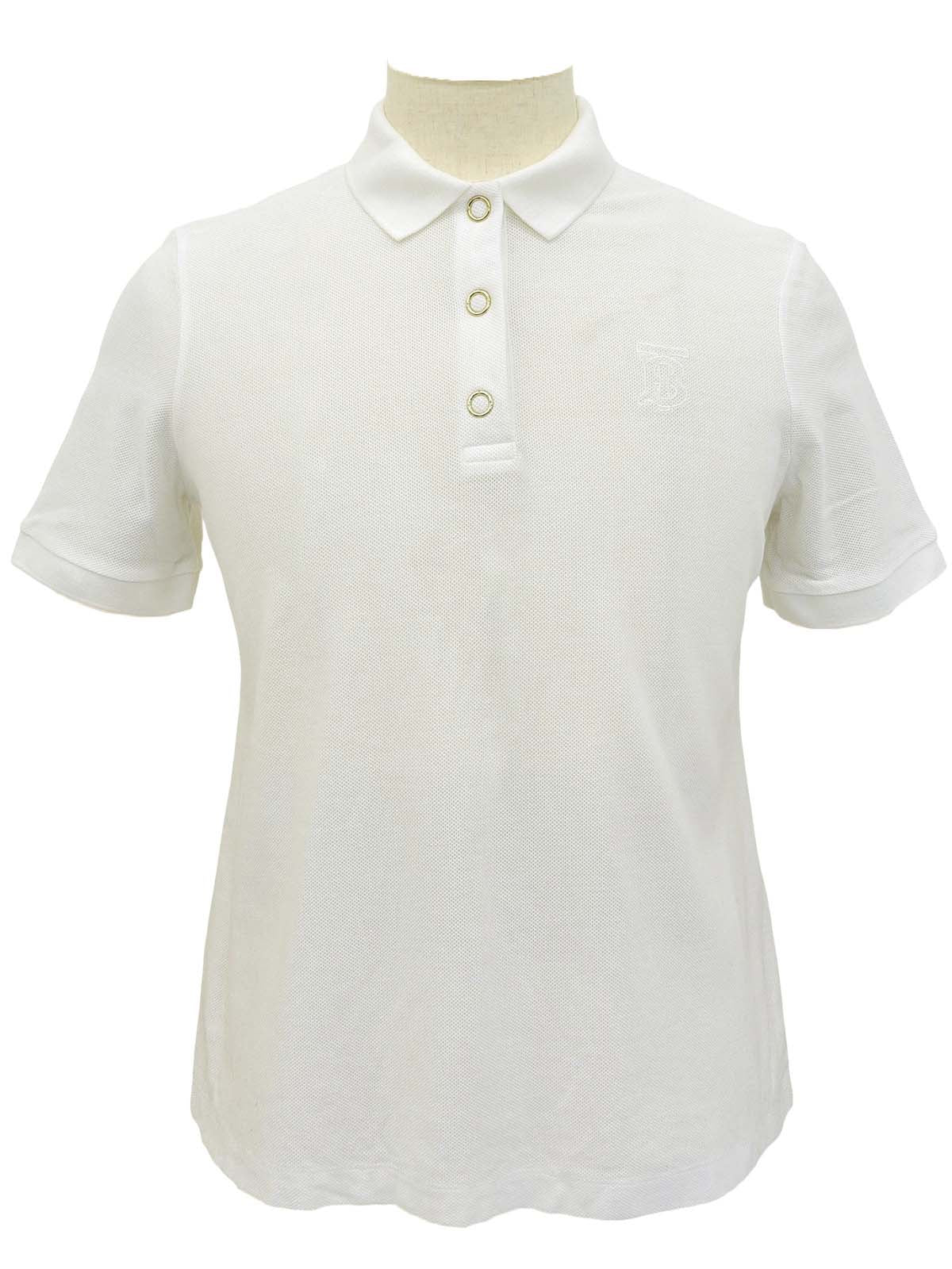 ロゴ刺繍ポロシャツ ホワイト