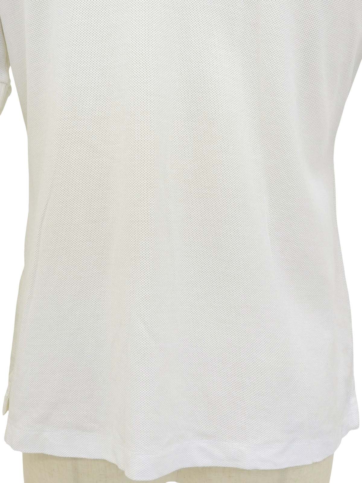 ロゴ刺繍ポロシャツ ホワイト