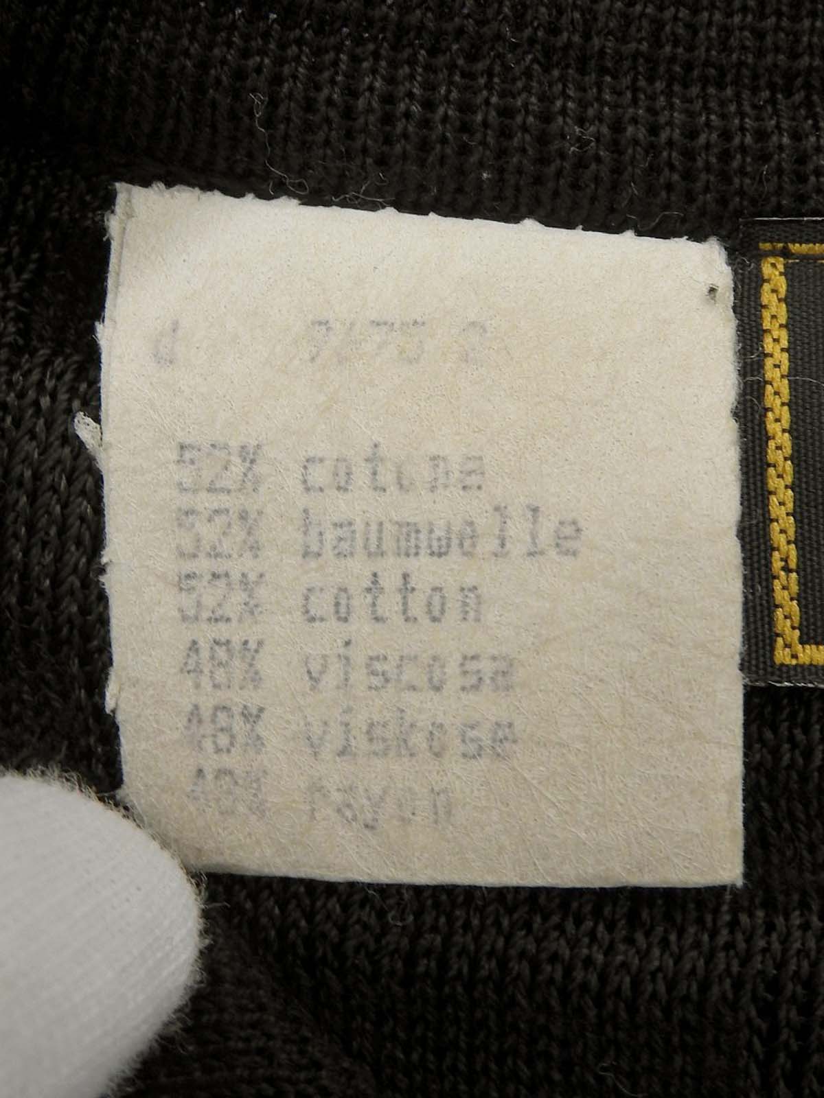 FFズッカパターン半袖ニットトップス ブラック