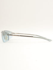 Logo Plate Rimless Sunglasses Blue