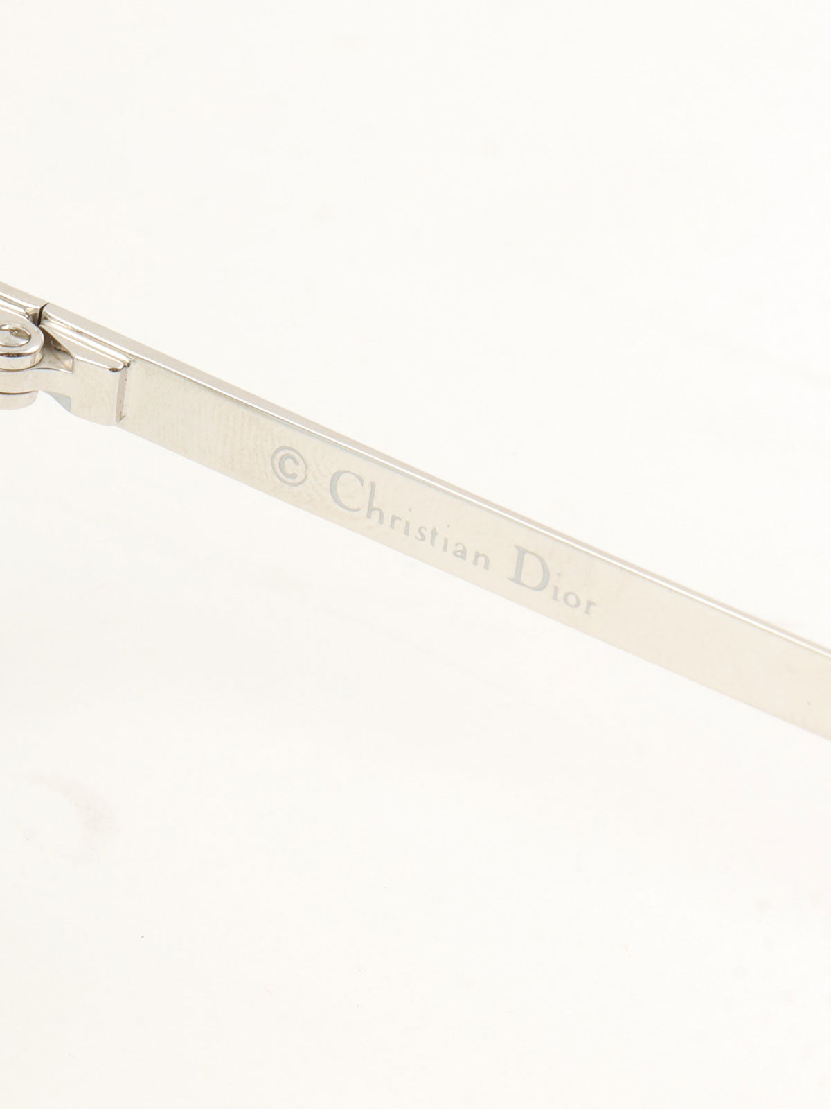 Logo Plate Rimless Sunglasses Blue