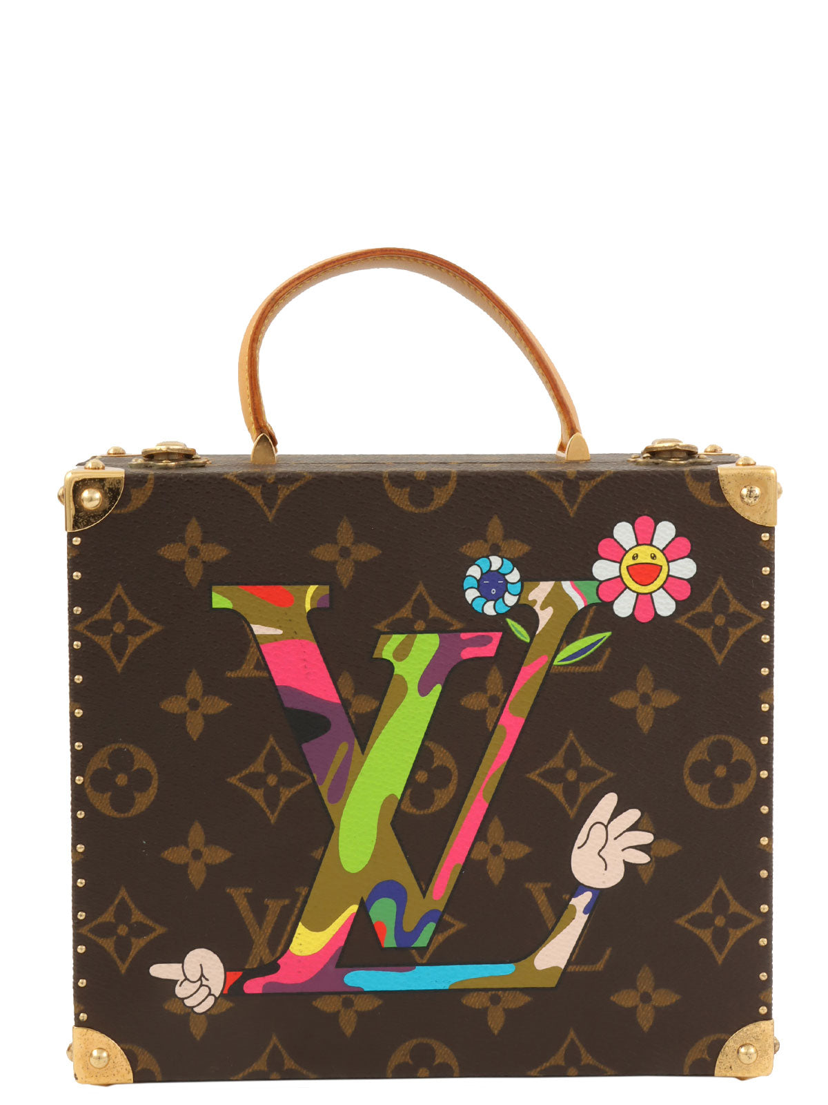 Takashi Murakami Collaboration Monogram Character Jewelry Box Brown/Multi