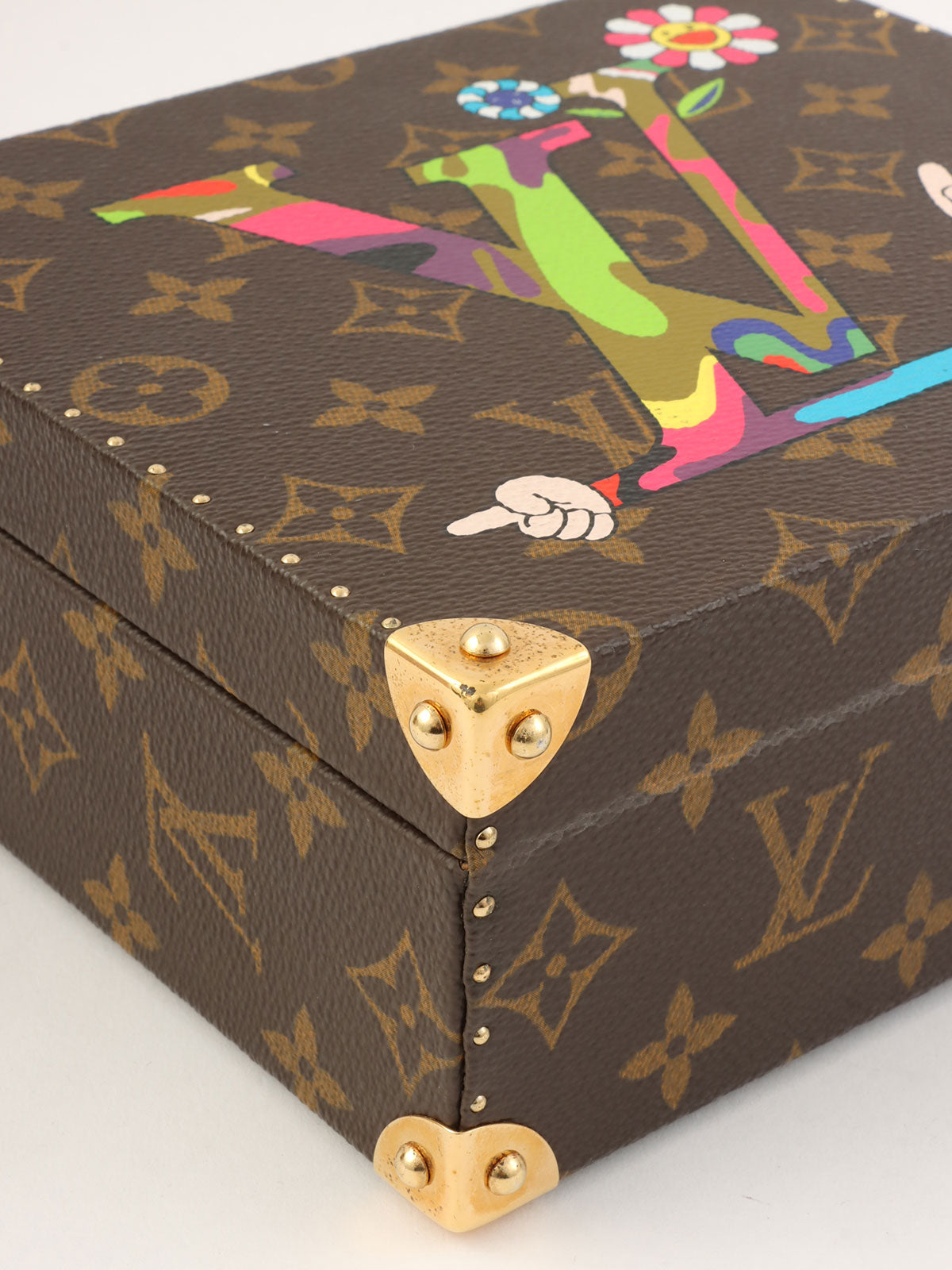 村上隆联名款 Monogram 人物首饰盒 棕色/多色