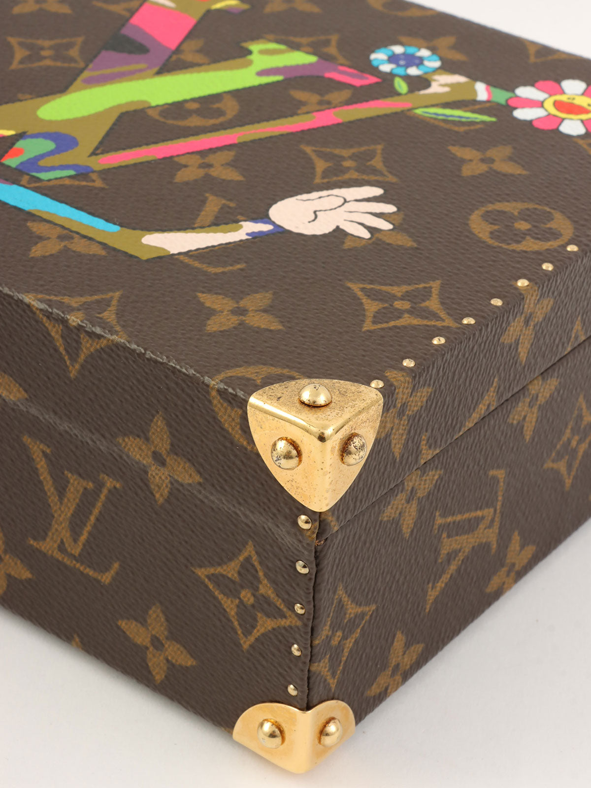 Takashi Murakami Collaboration Monogram Character Jewelry Box Brown/Multi