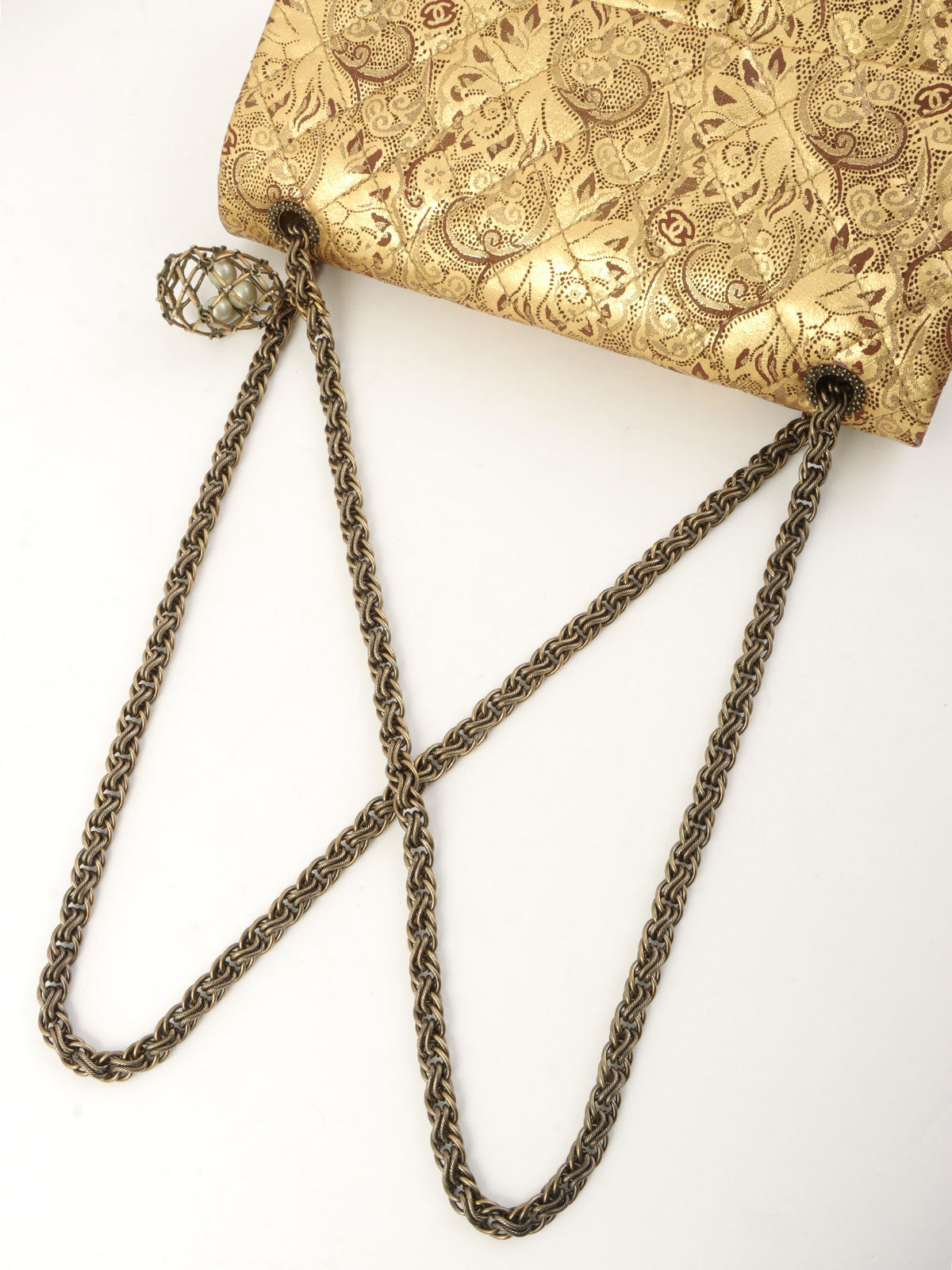 Circa 2008 Paris Moscow Collection 2.55 Chain Shoulder Bag Gold/Brown