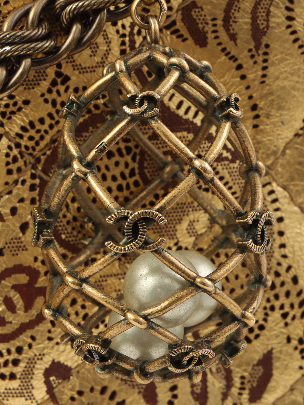 Circa 2008 Paris Moscow Collection 2.55 Chain Shoulder Bag Gold/Brown