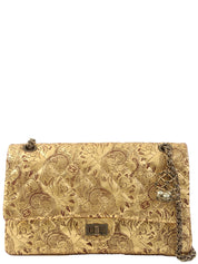 2008年頃製 パリモスクワコレクション2.55チェーンショルダーバッグ ゴールド／ブラウン