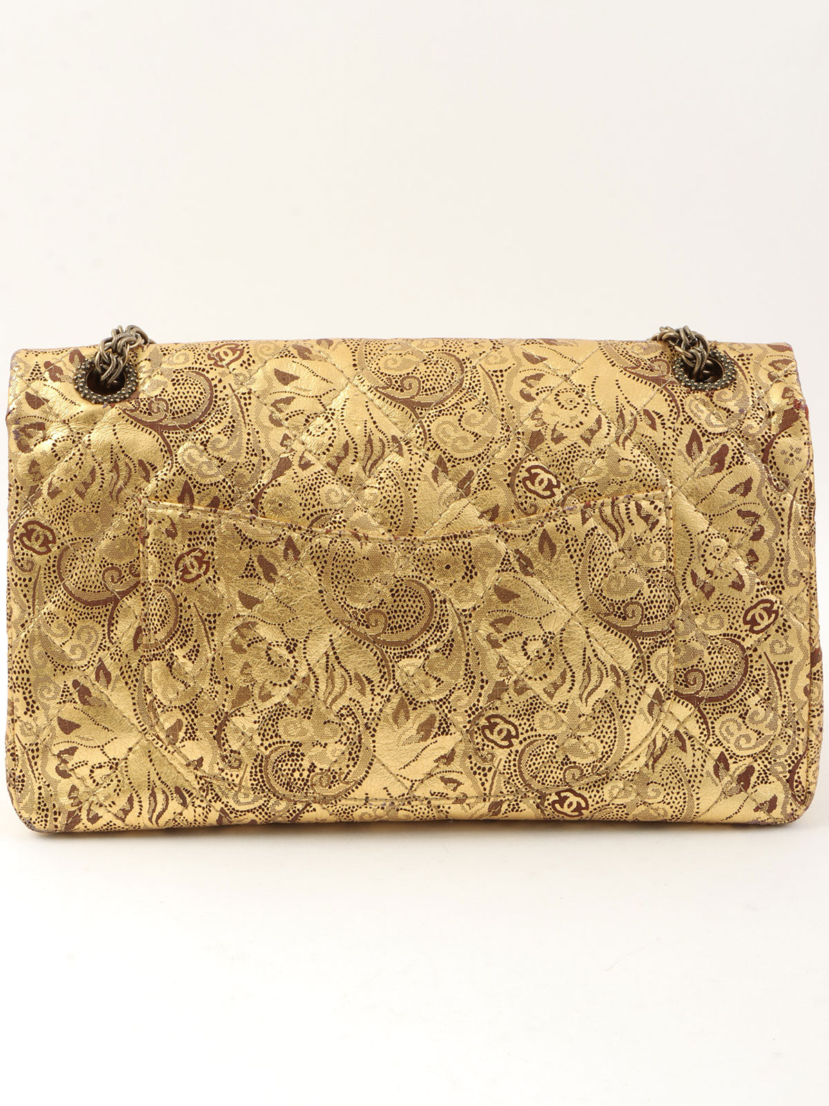 2008年頃製 パリモスクワコレクション2.55チェーンショルダーバッグ ゴールド／ブラウン