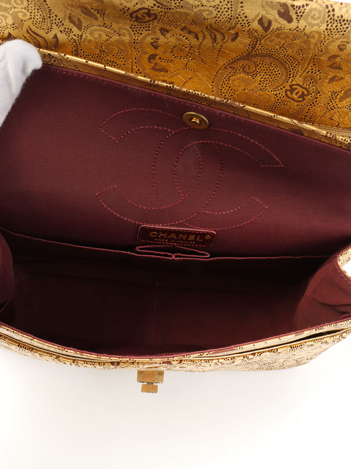 2008年頃製 パリモスクワコレクション2.55チェーンショルダーバッグ ゴールド／ブラウン