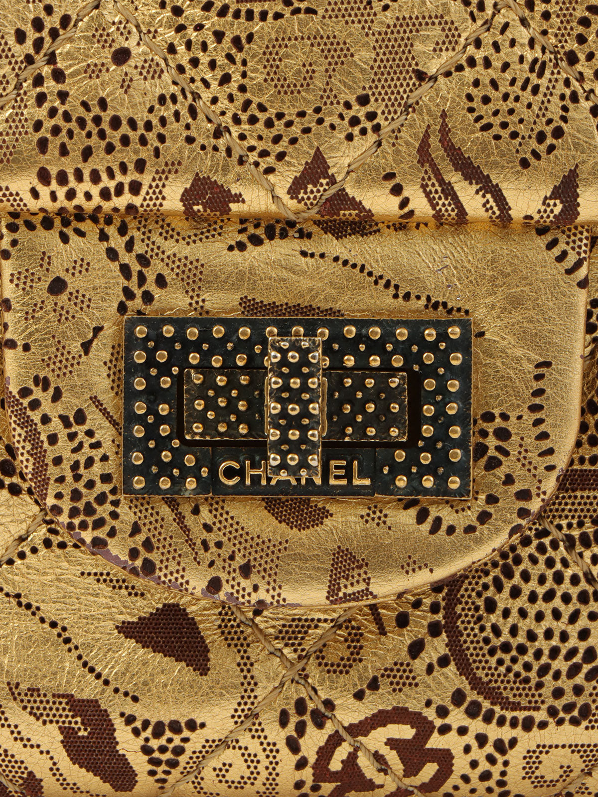 2008年頃製 パリモスクワコレクション2.55チェーンショルダーバッグ ゴールド／ブラウン