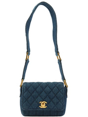 1990年頃製 デニムCCターンロックショルダーバッグミニ インディゴ