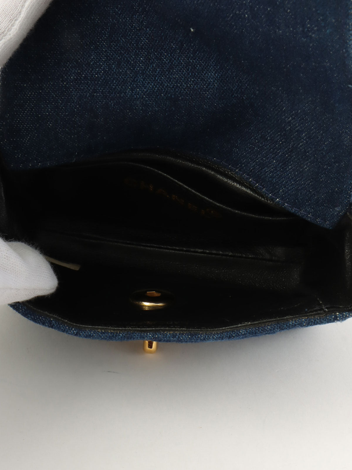 1990年頃製 デニムCCターンロックショルダーバッグミニ インディゴ