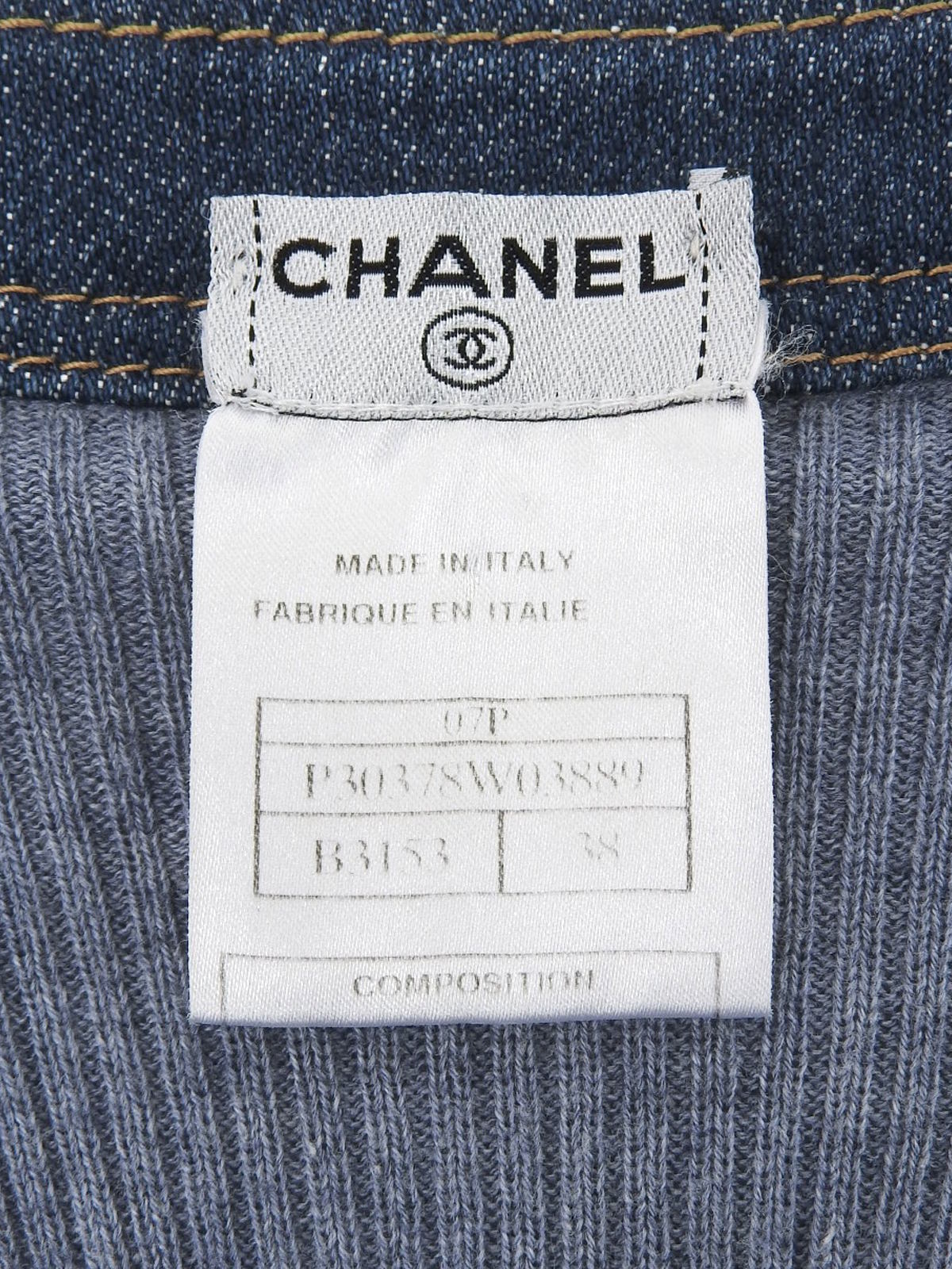 2007 Cotton Denim Combination Vest Blue