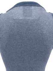 2007年製 コットンデニムコンビニットベスト ブルー