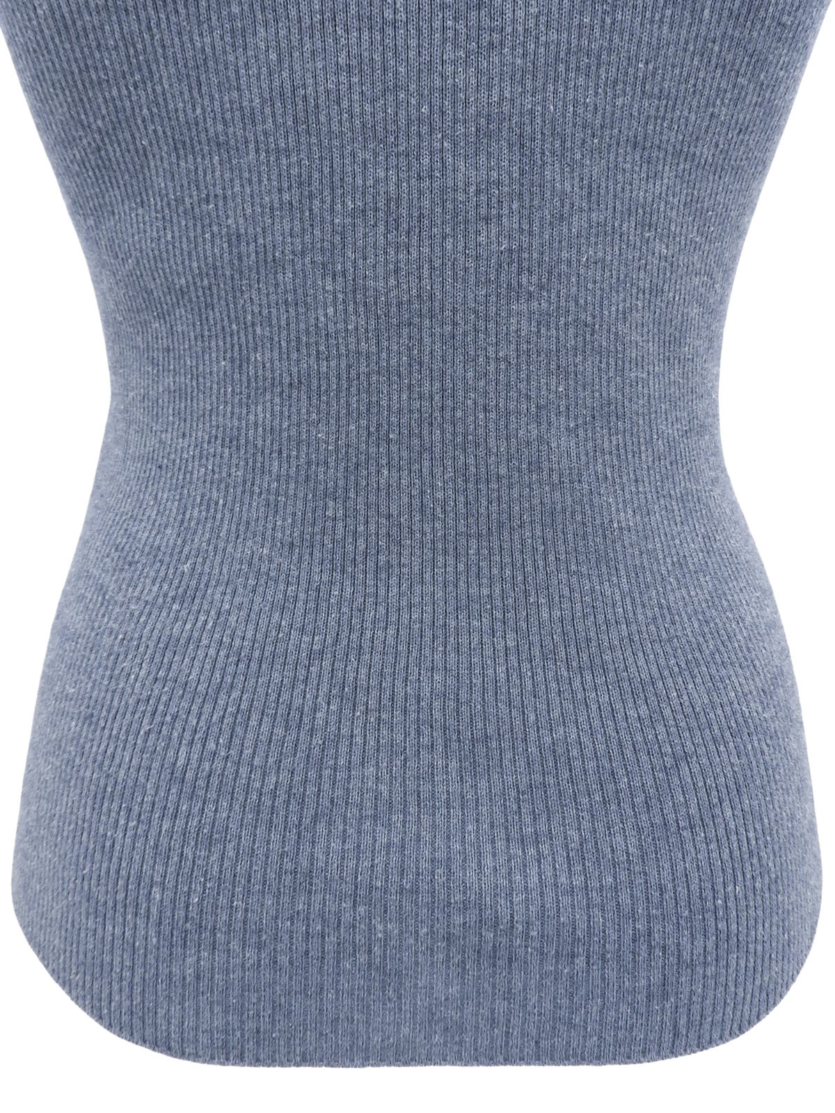 2007 Cotton Denim Combination Vest Blue