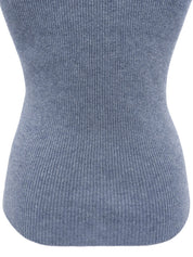 2007 Cotton Denim Combination Vest Blue