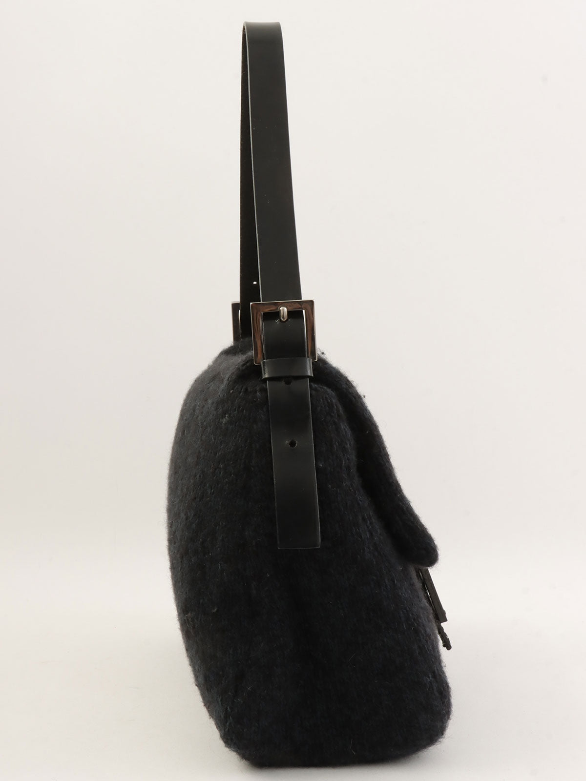 针织妈妈水桶包黑色